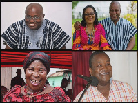 President Mahama with Lordina, Akua Donkor, Hassan Ayariga and Nana Akufo-Addo