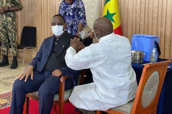 Macky Sall on Thursday took his coronavirus shot live on television