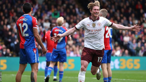 Kevin de Bruyne has now scored 4 goals in 16 games against Crystal Palace in the Premier League