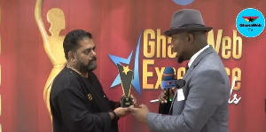 Santosh Nair speaking with GhanaWeb after the award