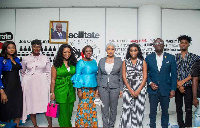 The Youth Ambassadors in a group photo with H.E Samira Bawumia and Catherine Afeku