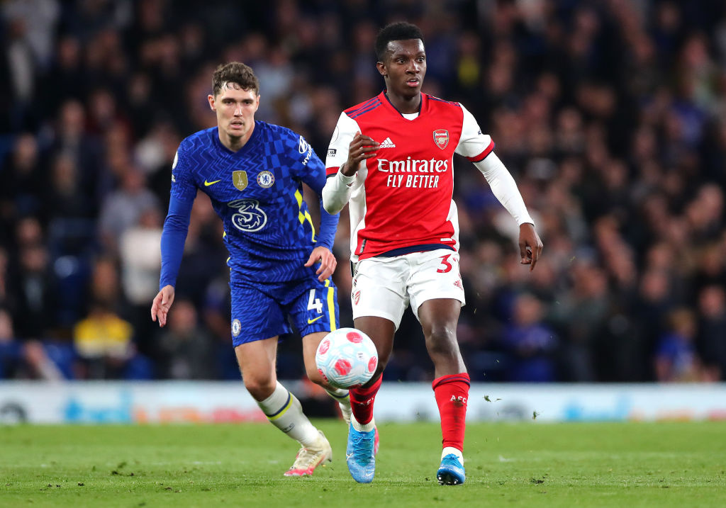 Eddie Nketiah in action against Chelsea