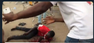 Violence broke out during Kotoko's 1-0 defeat to Chelsea this afternoon