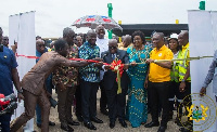 President Akufo-Addo together with other dignitaries inaugurating the equipments