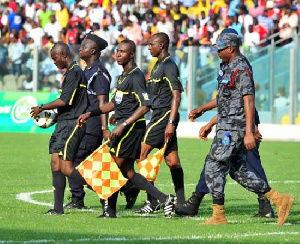 This comes after referee Nuhu was hit with a stone in the game between Elmina Sharks and Medeama