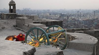 The cannon will be fired every day throughout the month at sunrise and sunset