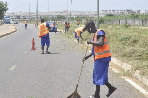 The prison inmates have been cleaning the streets of Accra