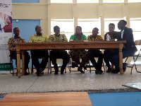 Hammond Oppong Kwarteng with other staff of the university