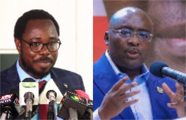 Prof Kobby Mensah (left) and Vice President Dr Mahamudu Bawumia