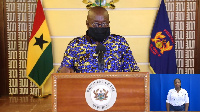 President Akufo-Addo wearing face mask during national address