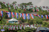 NDC and NPP flags captured during the Kumawu by-elections