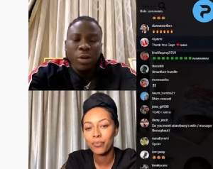 Stonebwoy and Keri  Hilson on IG Live