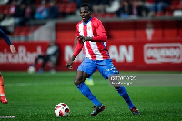 Sporting Gijon midfielder Isaac Cofie