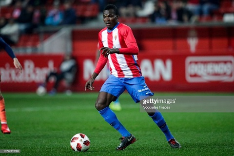 Sporting Gijon midfielder Isaac Cofie