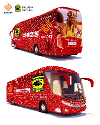 A photo of the new Asante Kotoko bus