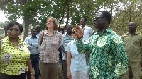 Dr. Opuni showing the German delegation around