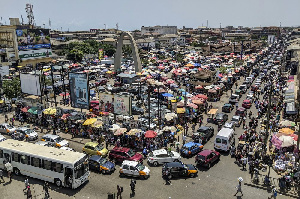 File photo of a busy street in Accra-Ghana