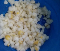 The children are fed with boiled maize by the caterers assigned to the school