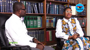 Lawyer Naa Odofoley Nortey with Daniel Oduro on 'Sports Check'