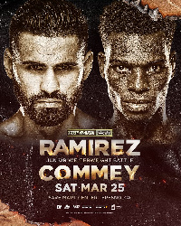 Flyer for the Commey vs. Ramirez bout