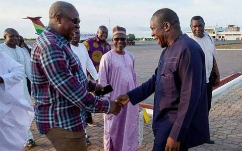 Former President John Dramani Mahama and Alban Bagbin