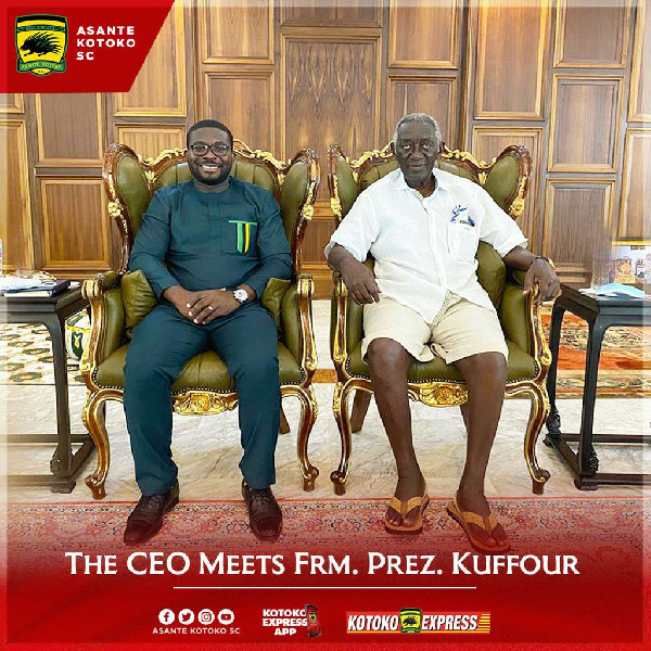 Asante Kotoko CEO, Nana Yaw Amponsah and Former President John Agyekum Kufuor