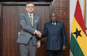 President Akufo-Addo with Ukrainian FM, Dmytro Kuleba