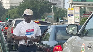 Ken Ofori-Atta on the streets of Accra campaigning for NPP