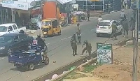 Screengrab of soldiers mistreating civilians in Wa over a missing phone