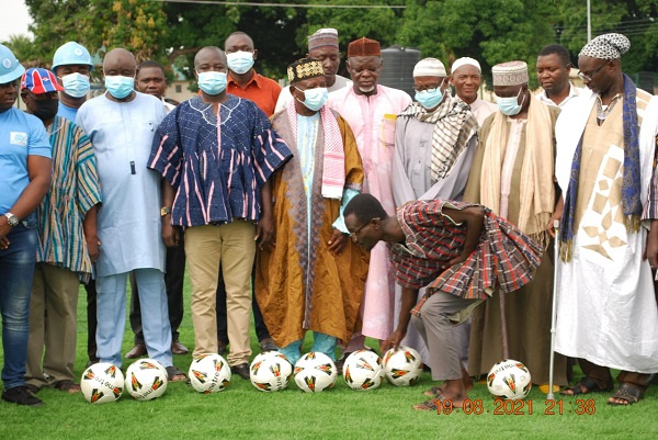 The chiefs, and people of Yeji have received a FIFA standard Astroturf facility