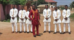 Joe Mettle with his groomsmen