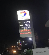 The new price of diesel and petrol on display