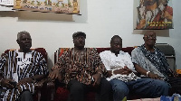 Ellias Adjetey with the other elders of the  Mankralo Stool