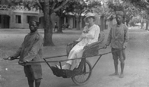 Black people were used as transport in the colonial era