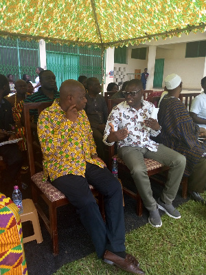 Health Minister, Kwaku Agyeman-Manu and Tarkwa-Nsuaem MCE, Gilbert Ken Asmah