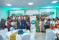 Samira Bawumia with participants of the conference at the University of Ghana