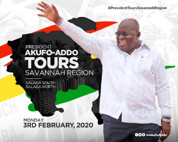 President Akufo-Addo will be visiting the Savanah and Upper West regions