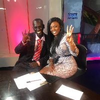 Hon. Aponkye with Nana Aba Anamoah in 2019