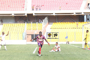 Isaac Mensah's solitary strike in the first half was enough for the Rainbow club to claim the win