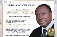 Mr Dapaah died on May 21, 2019