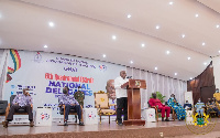 President Akufo-Addo speaking at the 6th Quadrennial National Delegates Conference of GNAT