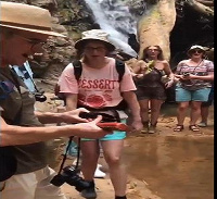 Some of the Germans at the Chenku waterfalls