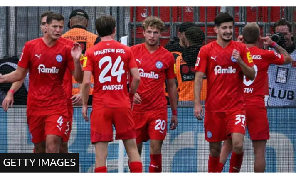 Jann-Fiete Arp's penalty earned Holstein Kiel the second point in their Bundesliga history