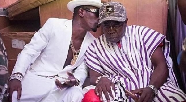 Shatta Wale and his father, Charles Nii Armah Mensah Snr