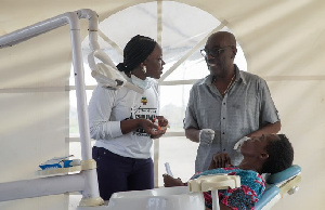 Dr Louisa Setakla and her father (as seen on pulse.com.gh)