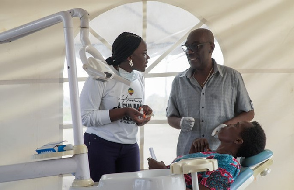 Dr Louisa Setakla and her father (as seen on pulse.com.gh)