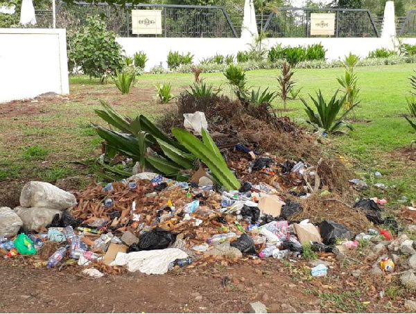 Rubbish at the frontage of the Jubilee House