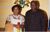 President John Dramani Mahama with EC Chairperson, Charlotte Osei