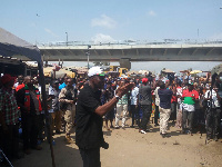 Vice President, Paa Kwesi Amissah-Arthur campaigns in Awutu Senya East Constituency.