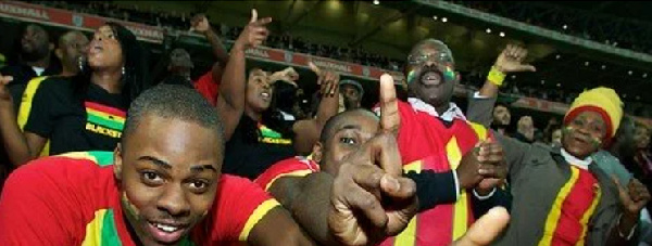 A file photo of Ghanaian soccer fans in the USA